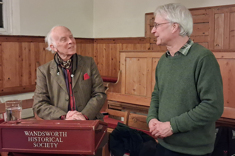 Image of a guest lecturer at the Wandsworth Historical Society